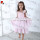 embroidery pink flutter sleeve toddler dress